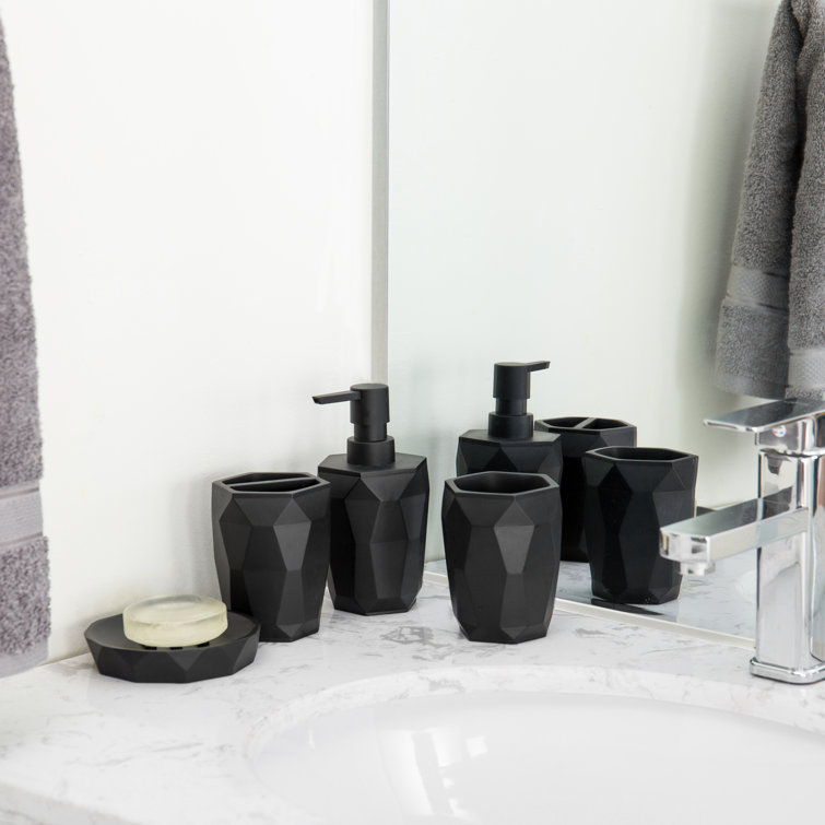 Charcoal Bathroom Accessories Rispa